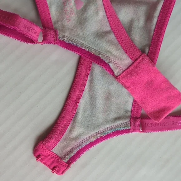 Victoria's Secret Underwire Lined Perfect Coverage Plaid Bra 36C Pink Green - Picture 16 of 16